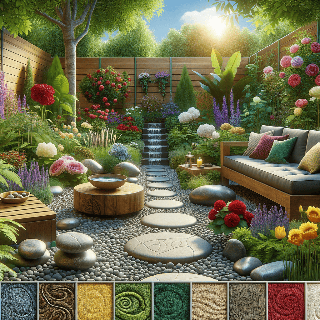 Illustration of design sensory garden