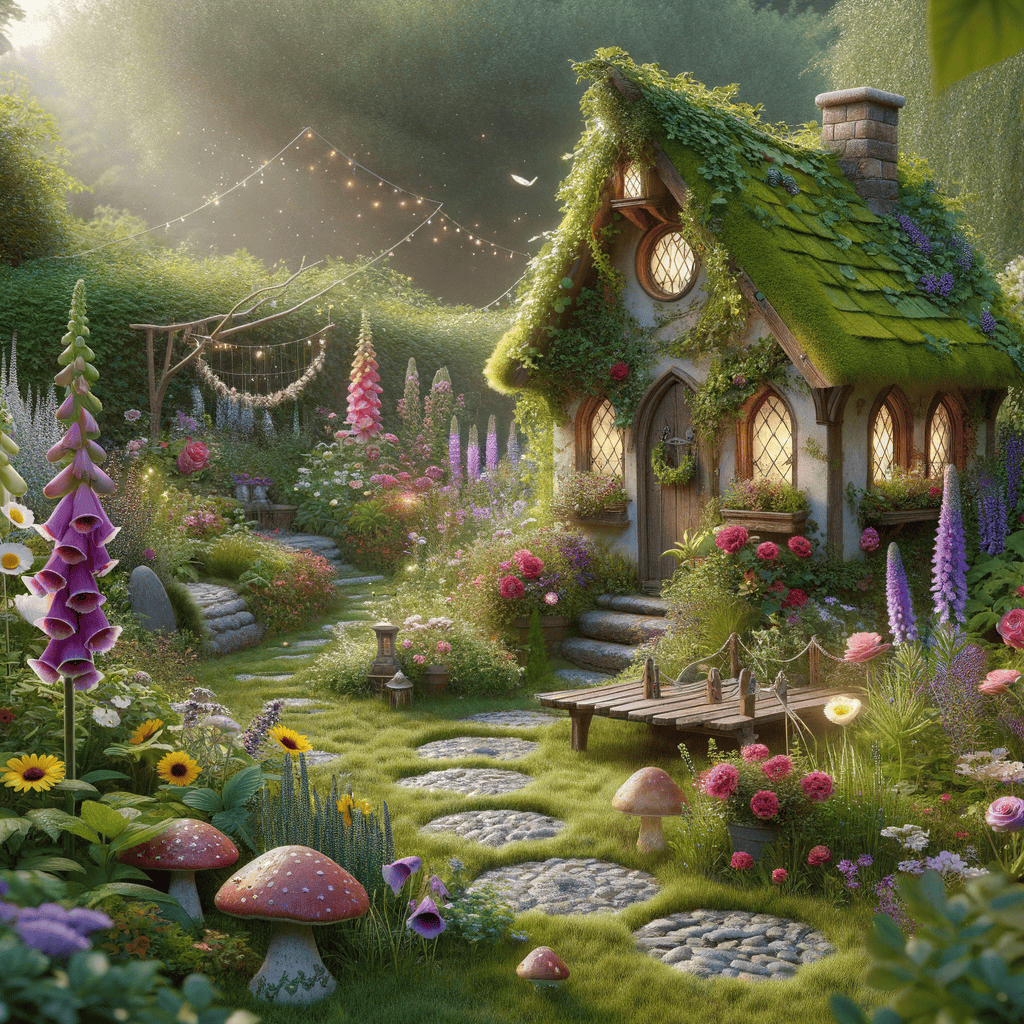 Illustration of grow your own fairy garden