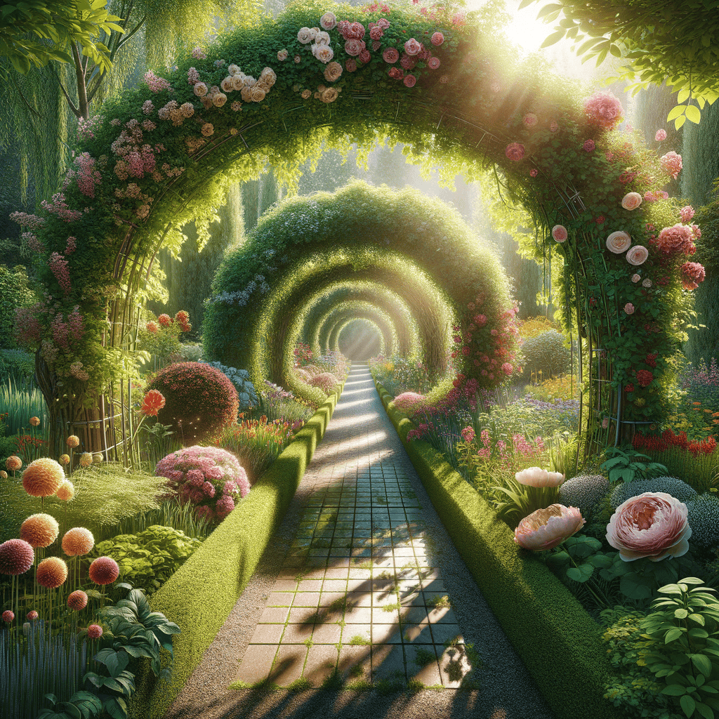 Illustration of grow your own garden tunnel