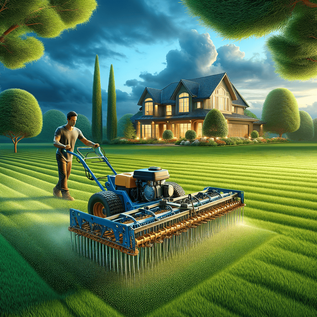 Illustration of need aerate lawn