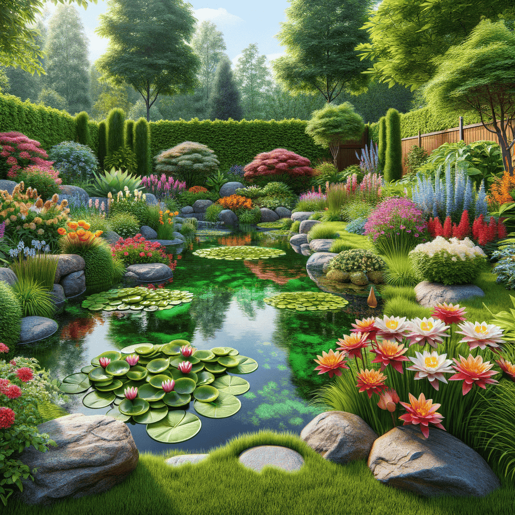 Illustration of often water garden