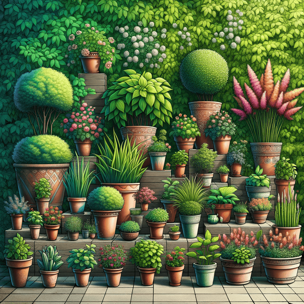 Illustration of plants can grow pot